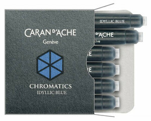 Carandache Чернила (картридж), синий, 6 шт в упаковке