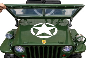 Детский электромобиль Джип ToyLand Jeep Willys YKE 4137 Army green, фото 10