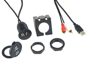 USB-AUX кабель для выноса разъемов в салон, фото 2