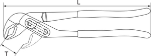 Thorvik BJP0180 Клещи переставные с коробчатым захватом и ПВХ рукоятками, 180 мм, 0-26 мм, фото 2