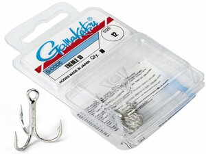 Крючки-тройники Gamakatsu 13N TREBLE HOOKS NICKEL разм. 12 10шт., фото 1