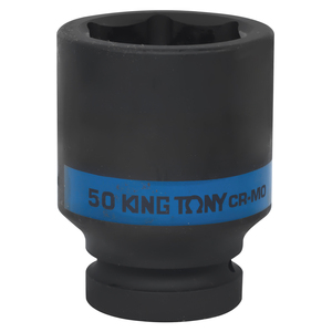 Головка торцевая ударная глубокая шестигранная 1", 50 мм KING TONY 843550M, фото 1