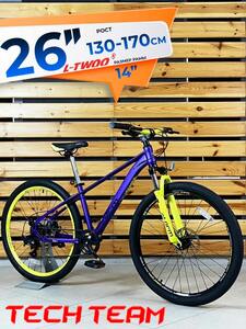 Велосипед подростковый Tech Team Storm 26"х14 фиолетовый 2026, фото 1