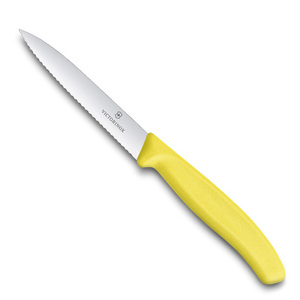 Нож Victorinox для очистки овощей, лезвие 10 см волнистое, желтый, фото 1