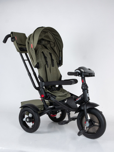 Велосипед коляска трехколесный с ручкой, Tech Team Luxury music хаки 2026, фото 3