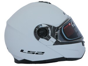 Мотошлем FF325 STROBE ELECTRIC SNOW Solid снегоходный LS2 (белый глянцевый, 2XL), фото 9