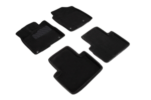 Ворсовые 3D коврики в салон Seintex для Acura RDX 2014-н.в. (черные)