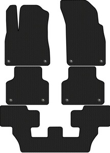 Коврики EVA 3D соты Seintex для Audi Q7 II 2015-н.в. (черные, 98841), фото 1