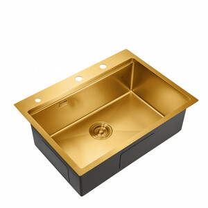 Мойка для кухни MILACIO Denia 68 Steel (комплект) (MC.77418) золото, фото 3