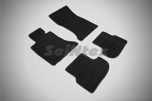 Ворсовые LUX коврики в салон Seintex для BMW 5 Ser F-10 (рестайлинг) 2013-2017 (черные, 85935)