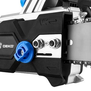 Пила цепная аккумуляторная бесщеточная DEKO DKCHS 40 PRO, 2х20В, 16", 2x5.0Ач, двойное з/у, с сумкой, фото 6