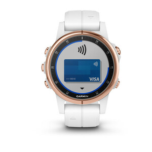 GPS-часы Garmin Fenix 5S Plus Sapphire розовое золото с белым ремешком, фото 8