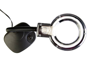 Лупа-лампа настольная Veber 3D/8D, 1,75х/3x, 86/21 мм, с подсветкой, черная (8611), фото 2