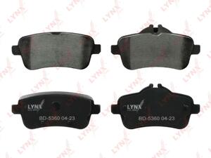 Колодки тормозные задние LYNXauto BD-5360. Для: MERCEDES Мерседес-BENZ GL(X166) 12>/ ML(W166) 11>/ GLE(W166) 15>/ GLS(X166) 15>/ A45(W176) 15>/ CLA45(C117) 13>/ GLA45(X156) 15>, фото 2