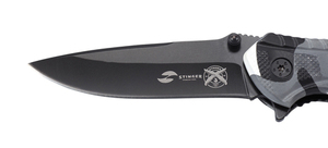 Нож Stinger, 84 мм, рукоять: алюминий, черн.-бел. камуфляж, картонная коробка, фото 4