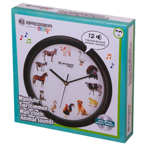 Часы настенные Bresser Junior, 25 см, с животными, фото 7
