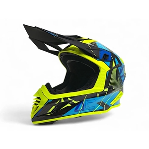 Шлем AiM RH855 Carbon RAZOR Yellow/Blue глянцевый S, фото 3