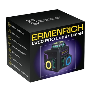 Лазерный уровень Ermenrich LV50 PRO, фиолетовый, фото 5