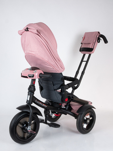 Велосипед коляска трехколесный с ручкой, Tech Team Luxury music розовый 2026, фото 7