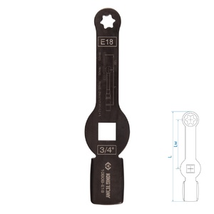 Ключ для тормозных суппортов грузовых автомобилей KING TONY E18, 3/4, ударный 10B0B-E18, фото 1