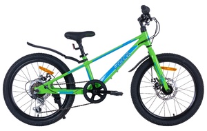 Велосипед детский Tech Team Forca 20" green/blue 2024 (магниевый сплав), фото 1