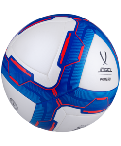 Мяч футбольный Jögel Primero №5, белый/синий/красный, фото 2