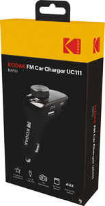 Автомобильное зарядное устройство с FM-трансмиттером KODAK UC111(USB, AUX, U-disk, Quick Charge 3.0)