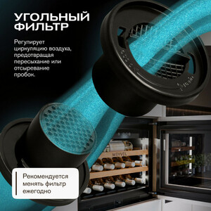 Винный холодильник (шкаф) компрессорный MEYVEL MV19PRO-KWB1, фото 13