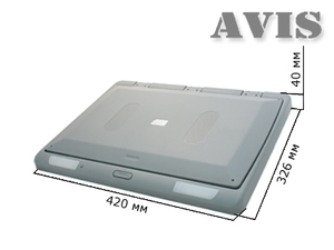 Автомобильный потолочный монитор 15,6" со встроенным медиаплеером AVEL AVS1520MPP (Черный), фото 2