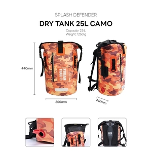 Влагозащитный рюкзак Stream Trail Dry Tank Camo White 25L, фото 4