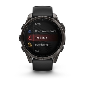 Часы Garmin Fenix 8 47mm AMOLED Saph Carbon Gray DLC Titanium Black-Pebble Grey Sln (010-02904-29G), фото 7