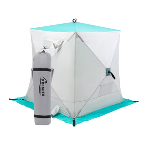 Палатка зимняя PREMIER Куб 1,8х1,8 biruza/gray (PR-ISC-180BG), фото 1