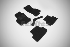 Ворсовые LUX коврики в салон Seintex для Audi A3 2012-н.в. (черные, 85220)