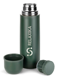 Термос Relaxika 101 (0,75 литра), хаки (стикерпак "Кемпинг"), фото 6