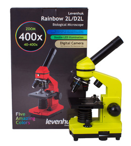 Микроскоп Levenhuk Rainbow 2L Lime\Лайм, фото 14