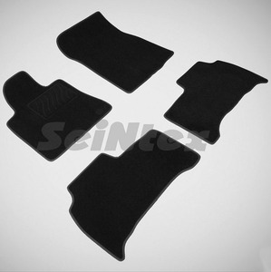 Ворсовые LUX коврики в салон Seintex для Toyota Land Cruiser 200 2007-2012 (черные, 87116)