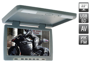 Автомобильный потолочный монитор 22" со встроенным медиаплеером AVEL AVS2220MPP (Серый)