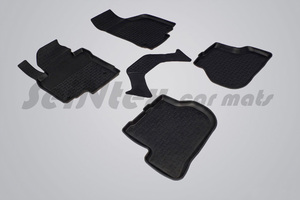 Резиновые коврики с высоким бортом Seintex для Volkswagen Golf VI 2008-2012 / Jetta 2005-2011 / Golf V 2003-2008 / Skoda Octavia A5 2008-2013 / Seat Leon II 2005-2012