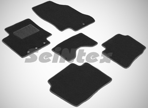 Ворсовые LUX коврики в салон Seintex для Hyundai i20 2008-н.в. (черные, 82331)