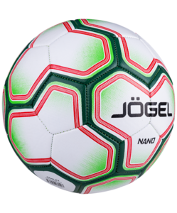 Мяч футбольный Jögel Nano №4, белый/зеленый, фото 2