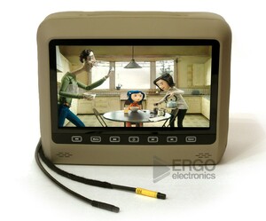 Подголовник со встроенным DVD плеером и LCD монитором 9" ERGO ER9HD (Бежевый), фото 1
