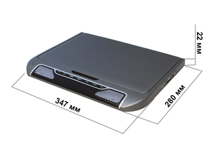 Автомобильный потолочный монитор 13.3" со встроенным FULL HD медиаплеером AVEL AVS440MPP (темно-серый), фото 2