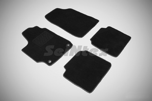 Ворсовые LUX коврики в салон Seintex для Toyota Camry VII 2012-2018 (черные, 85486), фото 1