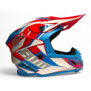 Шлем AiM RH855(Fiber Glass) TONDO глянцевый Blue/White/Red XS, фото 5