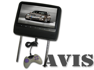 Подголовник со встроенным DVD плеером и LCD монитором 9" Avel AVS0943T (Черный), фото 4