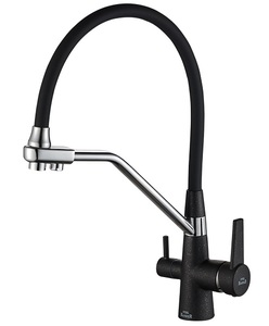 Смеситель для кухни ZORG Steel Hammer (SH 903-6 BLACK CR) Хром Металл Черный, фото 1