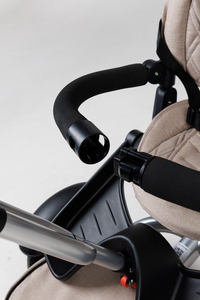 Велосипед коляска трехколесный с ручкой, Tech Team Luxury music бежевый 2026, фото 8