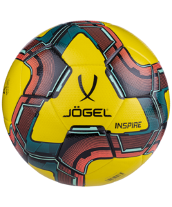 Мяч футзальный Jögel Inspire №4, желтый/черный/красный, фото 1