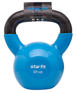 Гиря виниловая Starfit DB-401, 12 кг, синий, фото 4