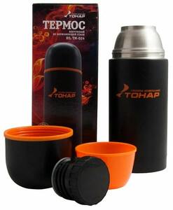 Термос TONAR 750ML черный (дополнительная пластиковая чашка) (HS.TM-024), фото 6
